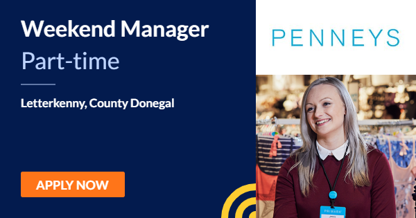 Weekend Manager Penneys Letterkenny County Donegal Jobalert